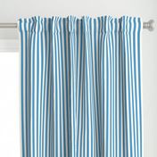 Small Cabana stripe - Beach blue and cream white - Candy stripe - Awning stripes - nautical - Striped wallpaper - resort coastal sunbrella tiki vertical