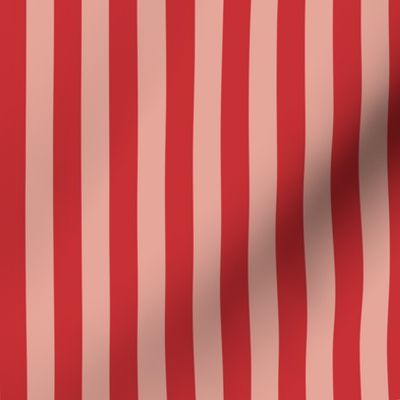 Small Cabana stripe - Winter Holiday Christmas scene pink and red - Candy stripe - Awning stripes - nautical - Striped wallpaper - resort coastal sunbrella tiki vertical 