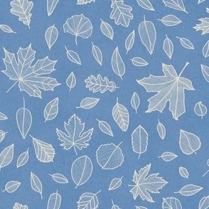 Falling Leaves - Lichen Blue Small