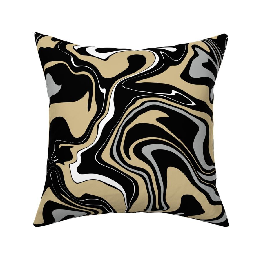 (XXL) Marbled Abstract Swirling Liquid Paint in Army's Team Colors