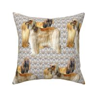 Afghan Hounds Fabric