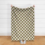 dark olive green and white classic checkers