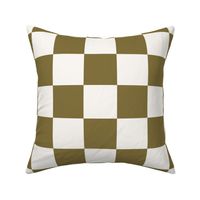 dark olive green and white classic checkers