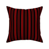 2/3 Inch Vertical Stripes - Multiple Reds and Black