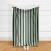 Thick Vertical Stripes - Green Black White