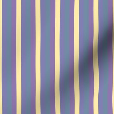 Vertical Stripes - Yellow, Purple, Blues