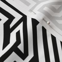  Intricate Black and White Maze Pattern