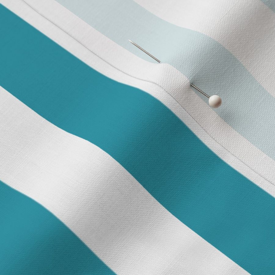 Stripes - Cyan Blue and White