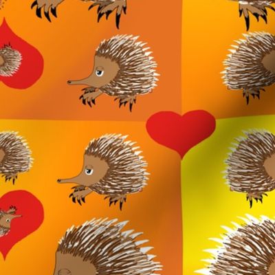 Red Hot Echidna Love for Valentines Day