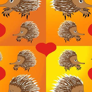 Red Hot Echidna Love for Valentines Day