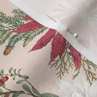 Classic Christmas - Winter Foliage And Florals - dusty pink "12