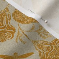 Ochre Botanical on Linen