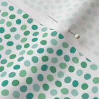 (S)Polka dot - calming green dots -  classic mosaic geometric