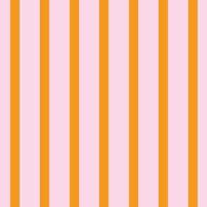 Cabana Blush and Orange Pinstripe