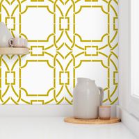 Bamboo Trellis-Mustard-Large