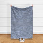 Modern Abstract Wavy Stripes in Soothing Blue and Gray