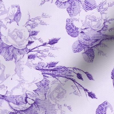 Lavender Faded Linen Look Ornamental Birds and Rose Flowers, Pretty Eclectic Frivolous Country Garden, Cottage Style Rose Bouquet, Grandma Chic Bedroom Toile, Washed Floral Garland Woven Tapestry, Mom Flowers, Nana Flowers Granny Flowers Bedroom Flowers 