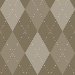 Brown Pink Argyle