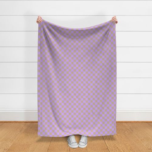 lilac and cardboard checkerboard/ small