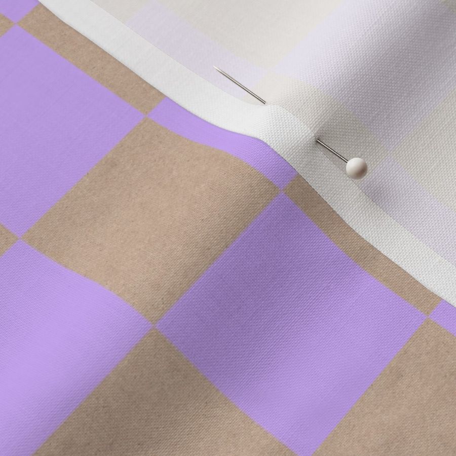 lilac and cardboard checkerboard/ small