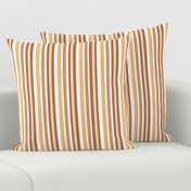 Terra Cotta-Nectarine-Yellow-White-Stripes