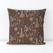 Desert Blooms (coffee linen) MED 