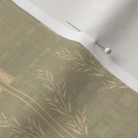 Deco wheat stripe - subtle shades of grey, pale green and pink