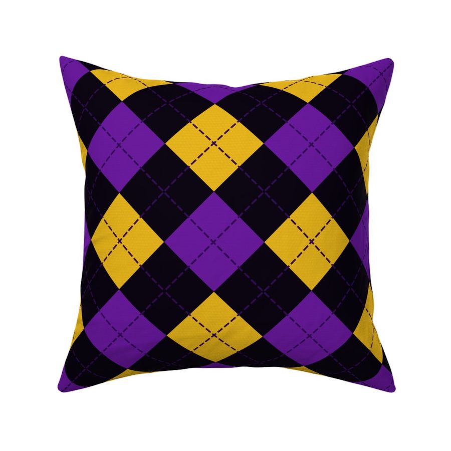 Preppy Argyle, purple and gold