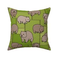 Wombat wisdom - faux patchwork