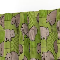 Wombat wisdom - faux patchwork