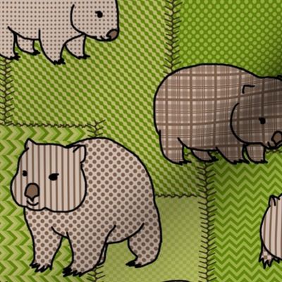 Wombat wisdom - faux patchwork