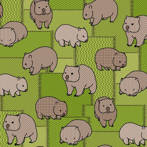 Wombat wisdom - faux patchwork