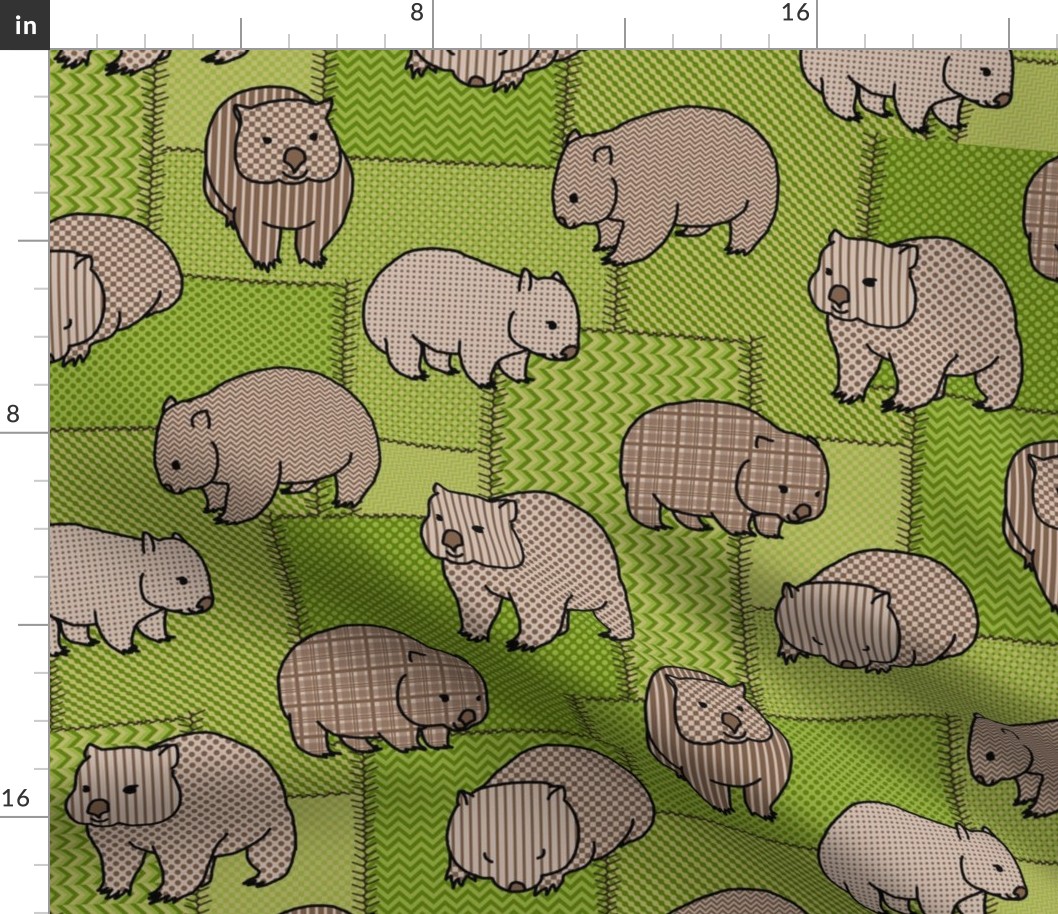 Wombat wisdom - faux patchwork