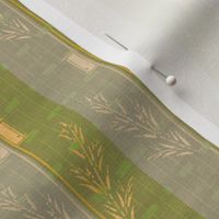 Deco Wheat Stripe - green/graypalepink/buttermilk