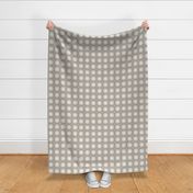 modern farmhouse tartan plaid, brown, gray on cream