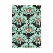 Damask Retro Disco Bat-mint