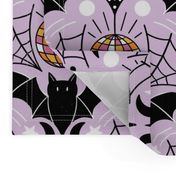 Damask Retro Disco Bat-light purple