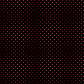 Strawberry Micro Polka Dots on Black