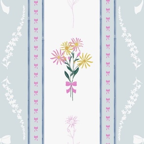 Bows and Wildflower Grand Millennial Blue - Large