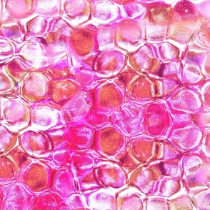 Jumbo Abstract Glass Bubbles, Hot Pink