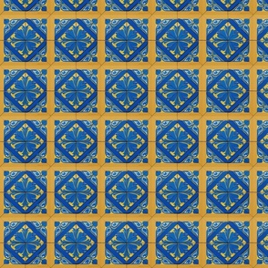 Azulejo tile yellow and blue