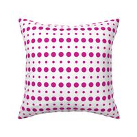 Solid Circle Dots Pattern MSGCDP009 Small Scale - Stunning Magenta Color MV001 on White Color NL000 Minimalist Simplicity