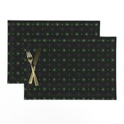 bright medium green glittery stars on solid black 