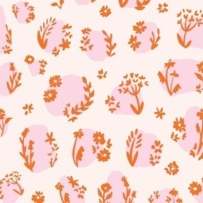 Botanical Leopard Print LARGE-Pink Orange