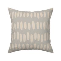 large - Round brush strokes in horisontal lines - swan beige on light gray beige