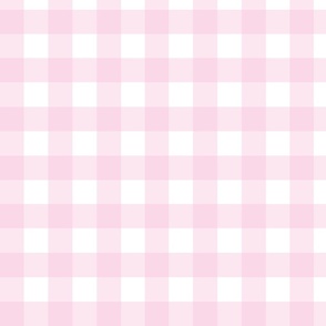 Blush Pink and White Gingham