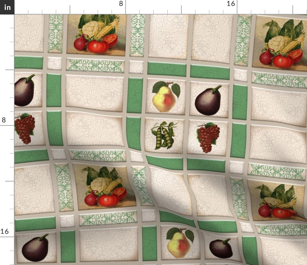 MOSAIC SQUARES - GARDEN TILES COLLECTION (GREEN)