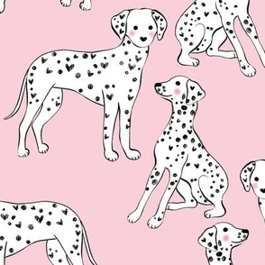 Dalmatian on pink background - Large scale