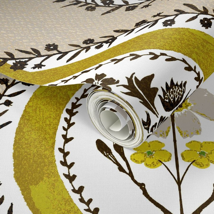 Amalfi Chinoiserie medallions in yellow