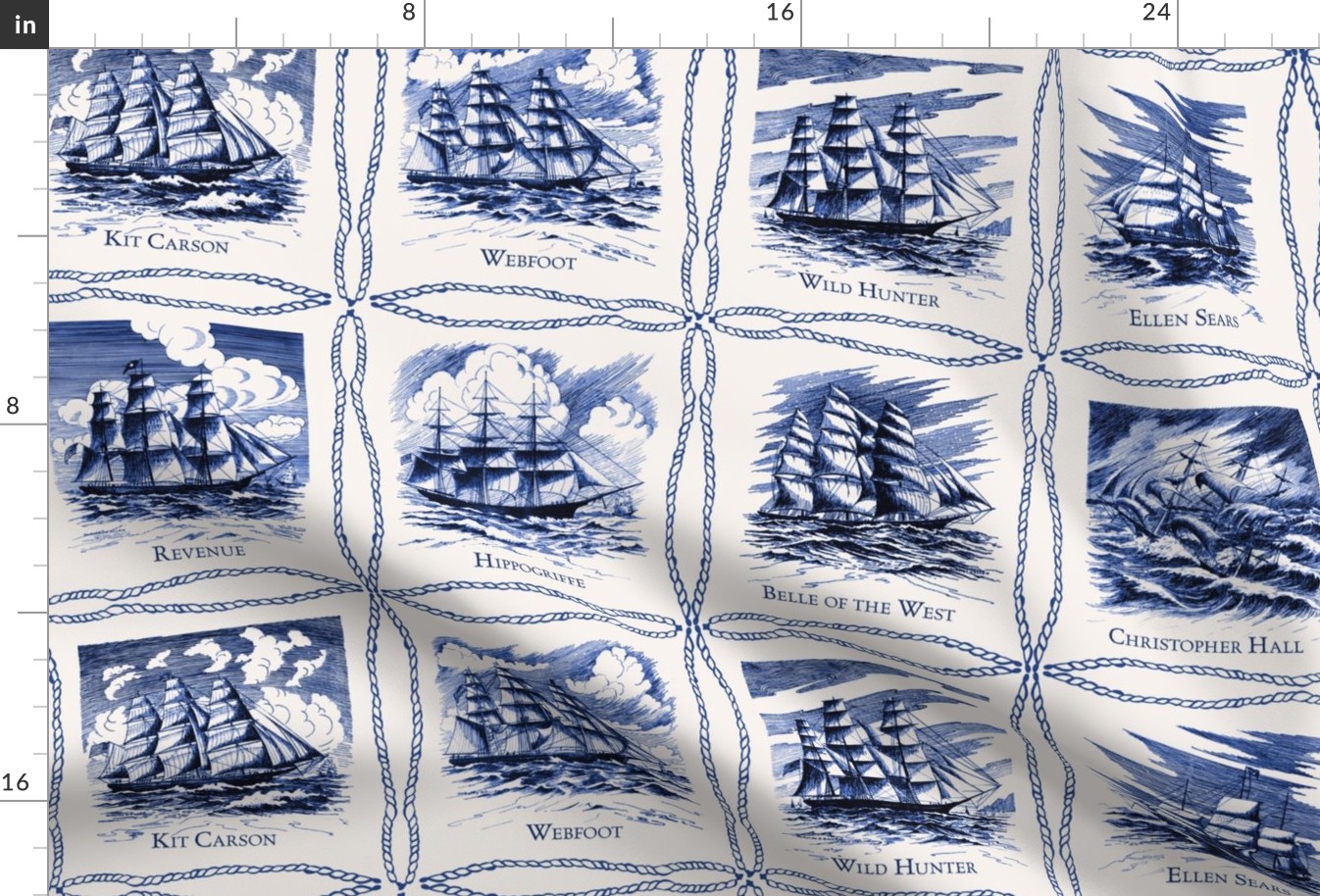 Clipper Ships - Delft Blue